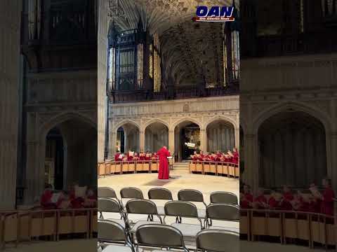 President Trump & the First Lady listen to the Chapel Choristers perform inside St. George’s Chapel