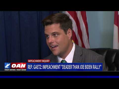 OAN EXCLUSIVE: Rep. Gaetz says impeachment 'deader than Joe Biden rally'