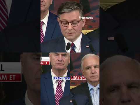 WATCH: Speaker Johnson addresses Nancy Pelosi not seeking re-election #shorts #congress #pelosi #fox