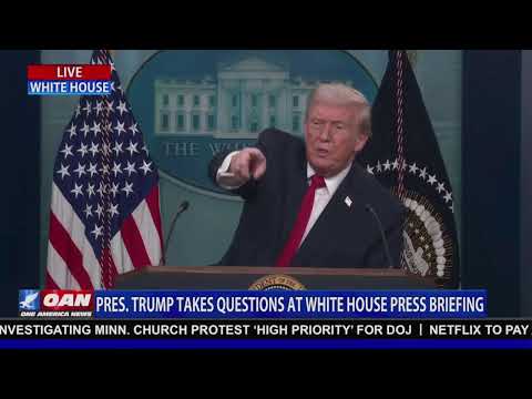 President Trump Speaks at White House Press Briefing