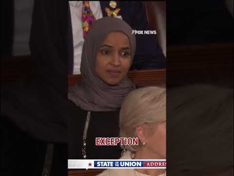 Ilhan Omar SHAKES HEAD as Trump decries Somali migrants #shorts #usa #us #politics #trump
