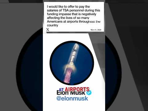Musk offers to pay TSA salaries amid shutdown #shorts #us #news #foxnews #TSA #DHS #shutdown