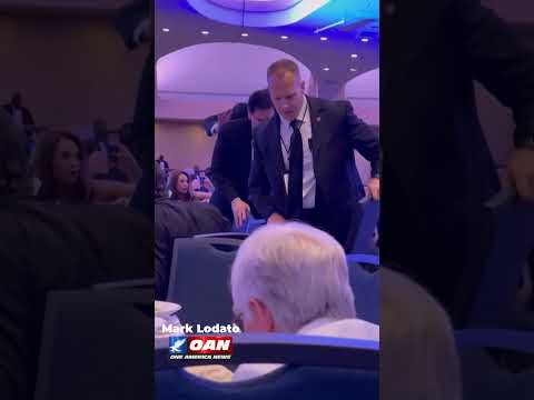 President Trump and other cabinet members being escorted out of the room following the shooting