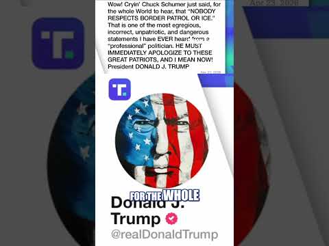Trump DEMANDS Schumer apology: 'I MEAN NOW!' #shorts