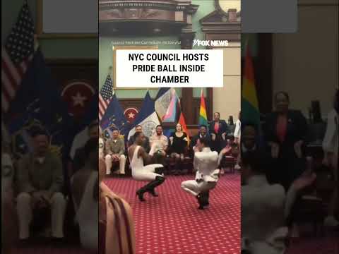 NYC council hosts pride ball INSIDE CHAMBER #foxnews #news #us #fox